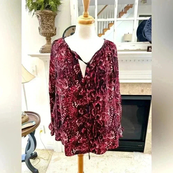 Marie Oliver Tops - Marie Oliver Snakeprint Blouse